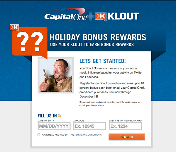 Capital One and Klout