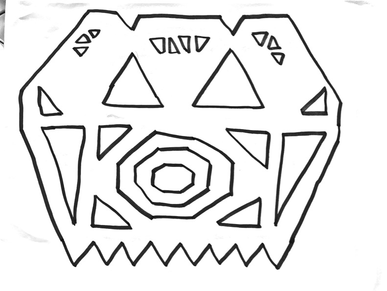 Robot Face Coloring Page