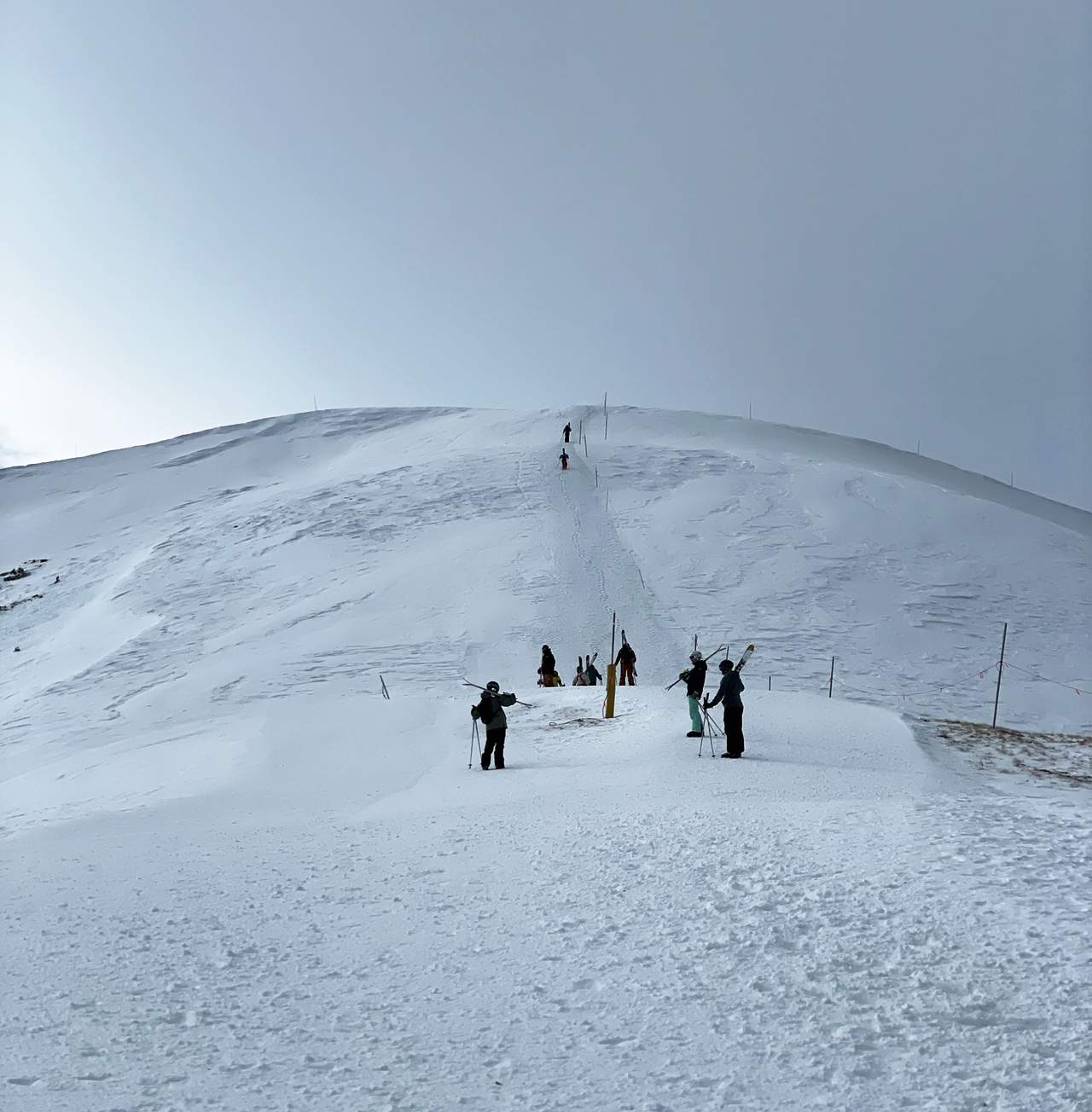 Hiking up to the top of Peak 6 at Breckenridge Ski Resort, Colorado