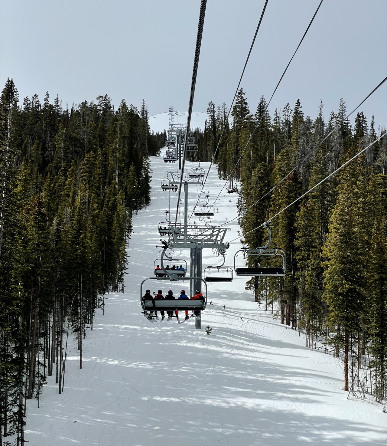 Riding the lift at Breckenridge Ski Resort, Colorado