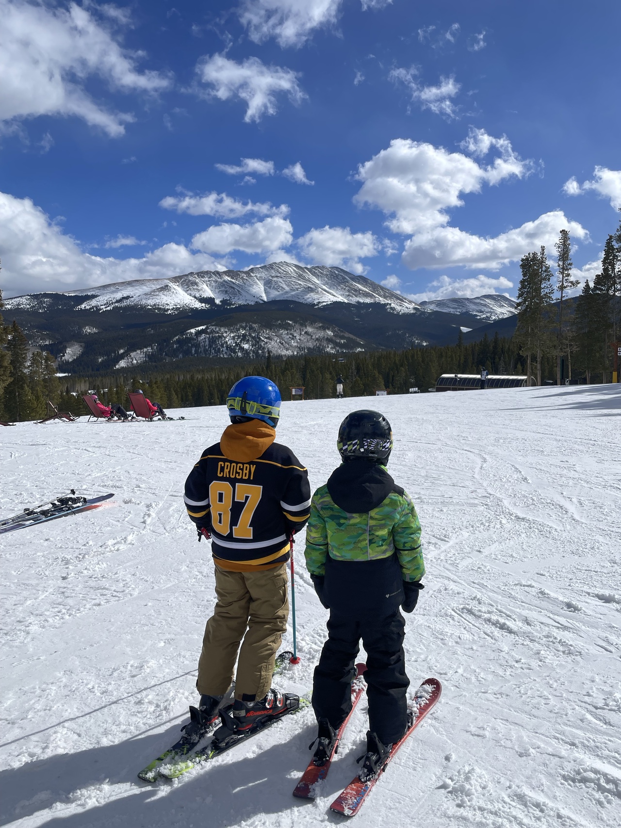 Kids getting ready to ski atBreckenridge Ski Resort, Colorado